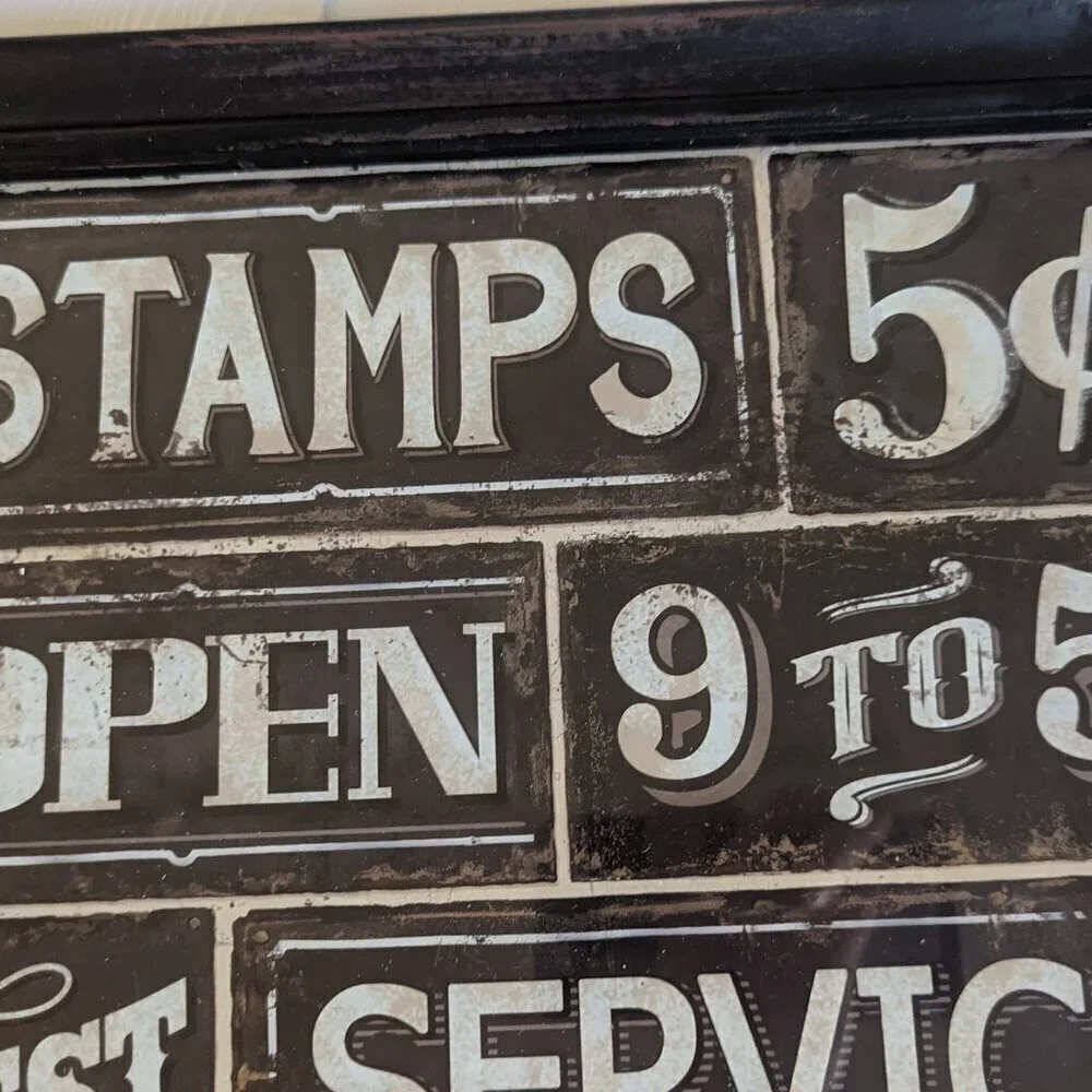 NWT Victorian Advertising 'Stamps 5c Open 9 to 5' Home Wall Decor Michael's NEW - Picture 5 of 8